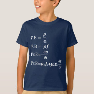 T-shirt équation de physique de maxwell
