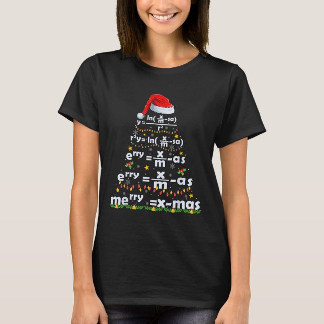 T-shirt Équation Math Joyeux X mas Funny Enseignant Math C (Devant)