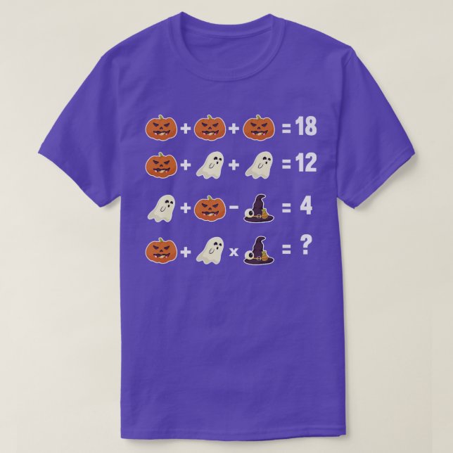 T-shirt Equation Math Lazy Costume Halloween Funny Enseign (Design devant)