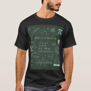 T-Shirt Équations de Tableau Noir de Mathématiques