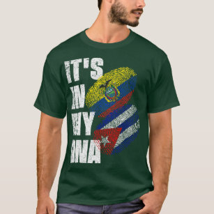 T-shirt Equatorien Et Cubain Mélangent L'ADN Patrimoine