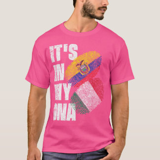 T-shirt Équatorien Et Italien Mélanger L'ADN Patrimoine Du
