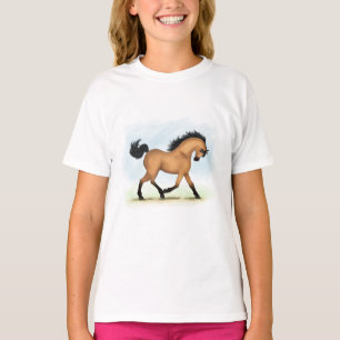 T-shirt Équestre équestre du Cheval de Buckskin