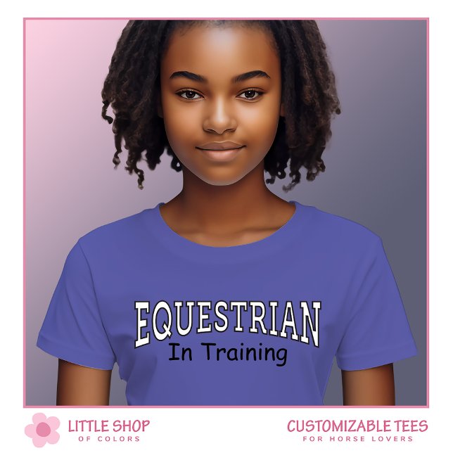 T-Shirt Equestre pour enfants personnalisable en formation (Créateur téléchargé)