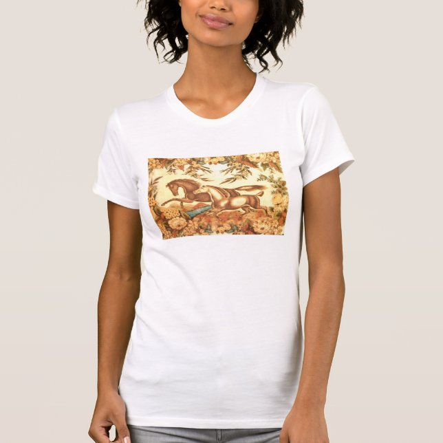 T-shirt équestre vintage de cheval (Devant)