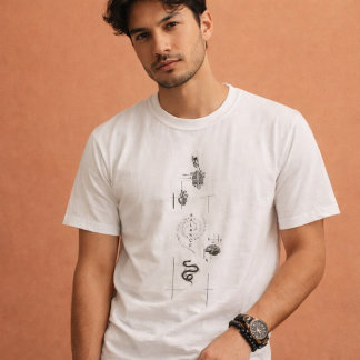 T-shirt Équilibre : Conception de mots verticaux
