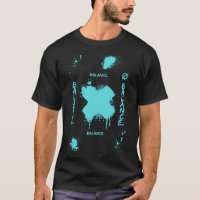 Équilibre, Cyan Noir Simple Culture Populaire