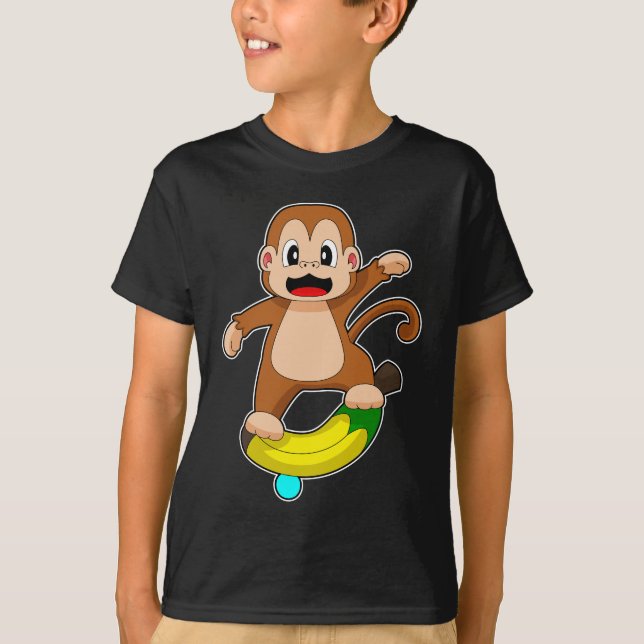 T-shirt Équilibre de banane de singe (Devant)