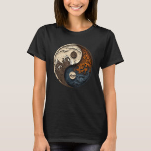 T-shirt Équilibre et harmonie symbole Yin Yang forêt océan