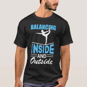 T-shirt Équilibre intérieur et extérieur de yoga sur slack