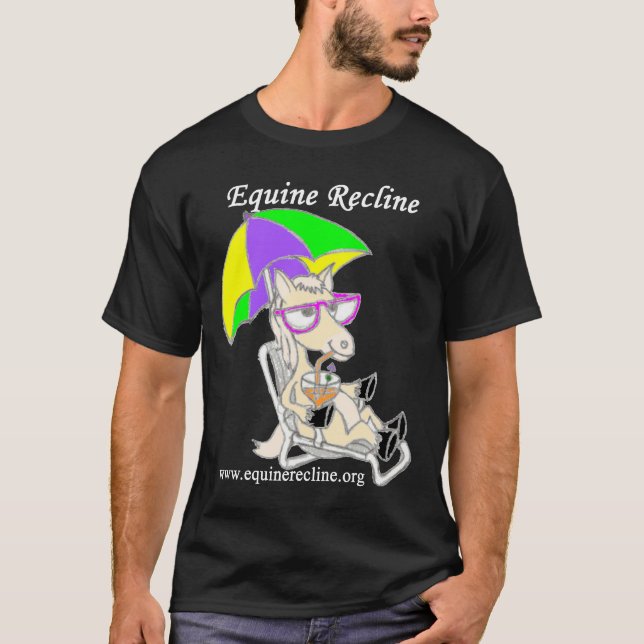 T-shirt Équin reposent la chemise foncée (Devant)