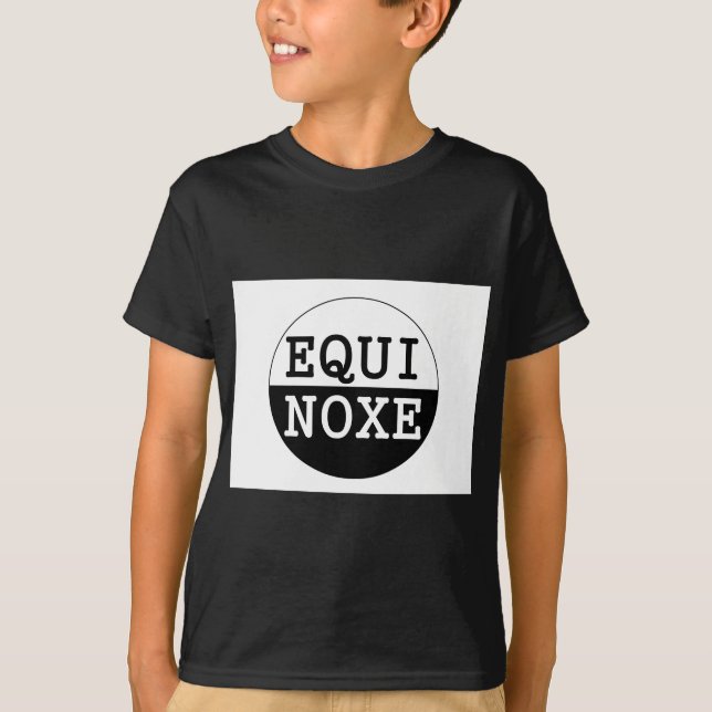 T-shirt équinoxe noir et blanc (Devant)