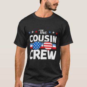 T-shirt Équipage 4 juillet Patriotic American Family Match