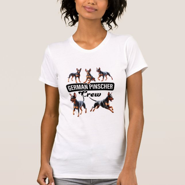 T-shirt Équipage allemand Pinscher (Devant)