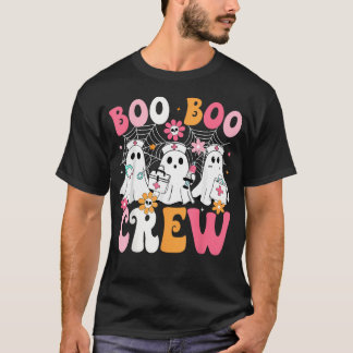 T-shirt Équipage Boo Boo Infirmière Fantôme Hantée Hallowe