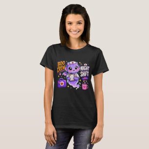T-shirt Équipage Boo Infirmière de Nuit Fantôme Chemise d'
