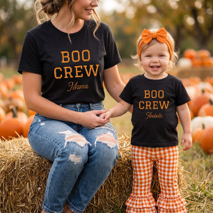 T-shirt Équipage Boo Mama Famille Halloween appariés