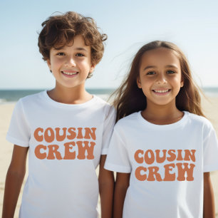 T-shirt Équipage Cousin   Brown Famille de jumelage enfant