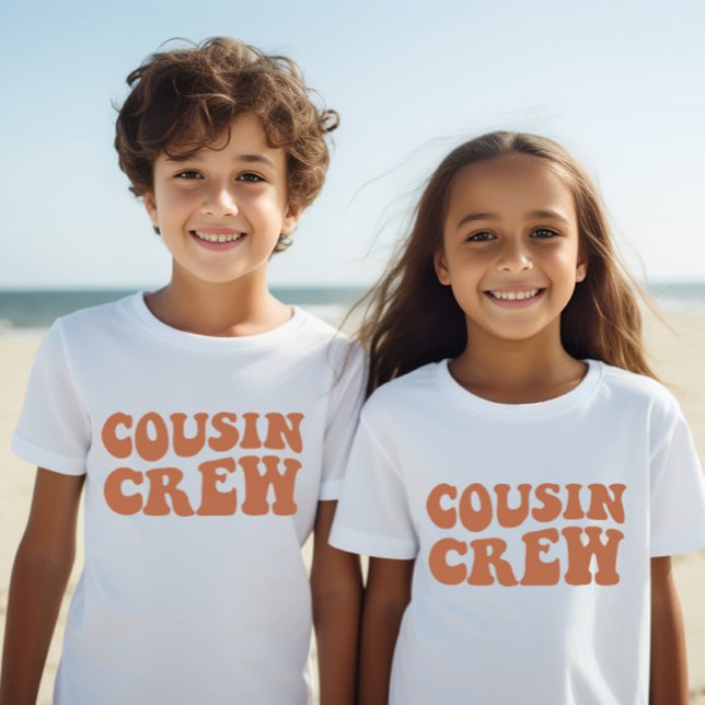 T-shirt Équipage Cousin | Brown Famille de jumelage enfant (Créateur téléchargé)