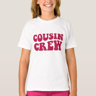 T-shirt Équipage Cousin   Fuchsia Matching Family Kids Uni