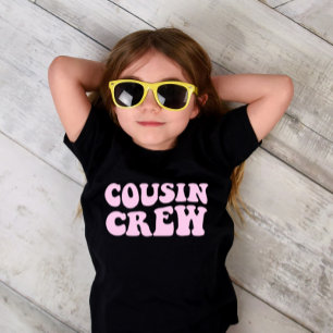 T-shirt Équipage Cousin Pink Matching Family Unisex