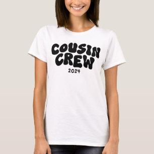 T-shirt Équipage Cousin   Retro Matching Cousin Famille Ré