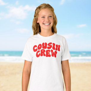 T-shirt Équipage Cousin   Retro Matching Cousin Famille Ré