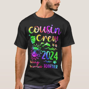 T-shirt Équipage Cousin Tie Dye 2024 Vacances d'été Famill