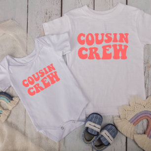 T-shirt Équipage Cousin White Matching Family Kids Unise