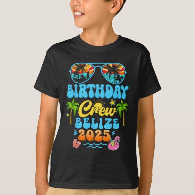 T-shirt Équipage d'anniversaire Bélize Croisière de vacanc (Devant)