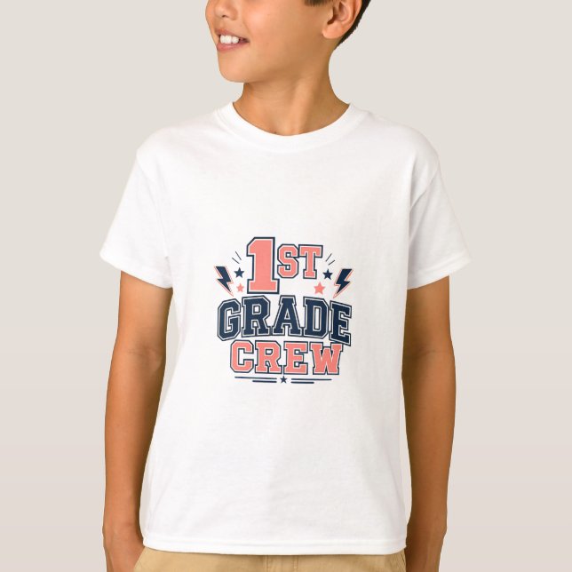 T-shirt Équipage de 1re année Rétro Élève (Devant)