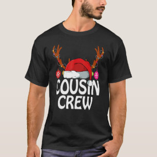 T-shirt ÉQUIPAGE DE Cousin DE Noël Santa Hat Reindeer Antl