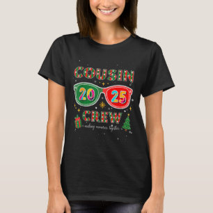 T-shirt Équipage de Cousins 2025 Noël Drôle Famille Assort