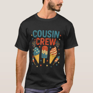 T-shirt Équipage de cousins glace 4 juillet crème glacée p