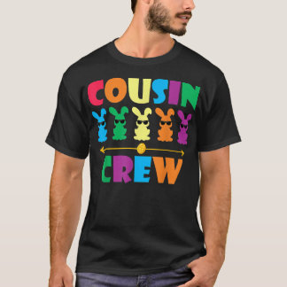 T-shirt Équipage de Cousins Lapin Mignon Œuf Correspondant