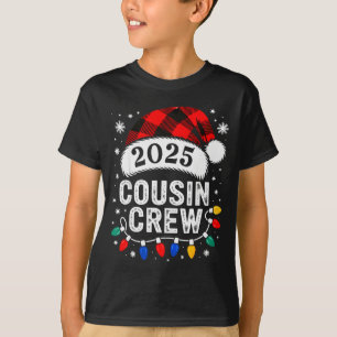 T-shirt Équipage de cousins Noël 2025 Santa Enfants Famill