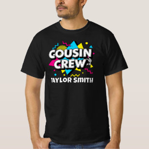 T-shirt Équipage de cousins personnalisé dans le style rét