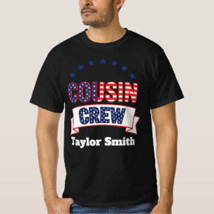 T-shirt Équipage de cousins personnalisé pour le 4 juillet