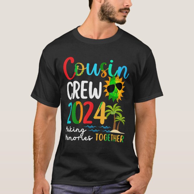 T-shirt Équipage de couture 2024 Vacances été Plage Voyage (Devant)