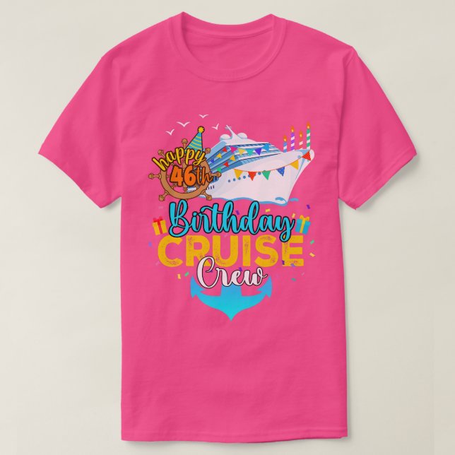 T-shirt équipage de croisière d'anniversaire (Design devant)