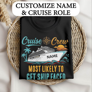 T-shirt Équipage de croisière drôle Nom personnalisé Le pl