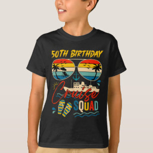 T-shirt Équipage de croisière pour les 50 ans Famille en v