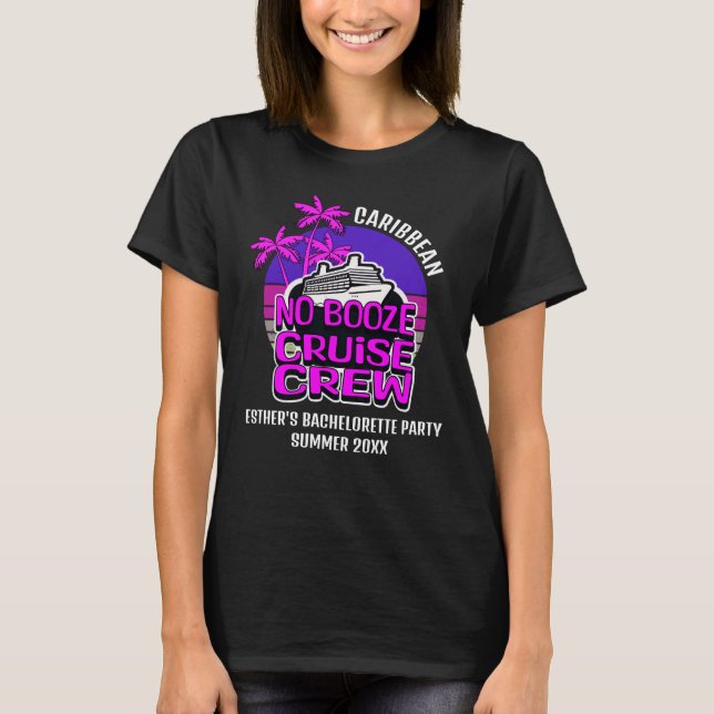 T-SHIRT ÉQUIPAGE DE CROISIÈRE SANS ALCOOL FÊTE DE FILLE À  (Devant)