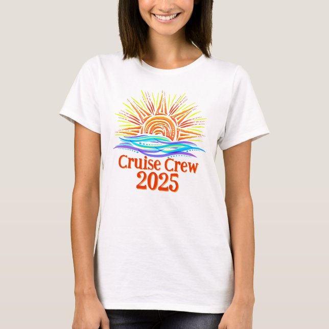 T-shirt Équipage de croisière Soleil et vagues (Devant)