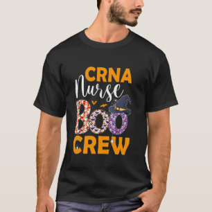 T-shirt Équipage de fantôme de Boo Spooky de CRNA Nurse po