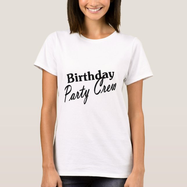 T-shirt Équipage de fête d'anniversaire (Devant)