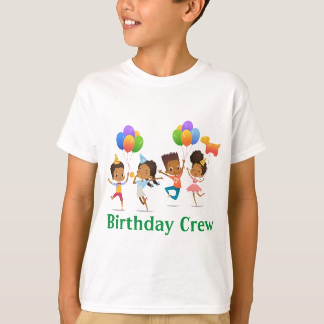 T-shirt Équipage de fête d'anniversaire  (Devant)