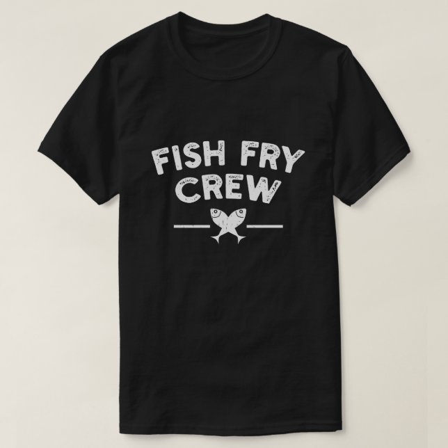 T-shirt Équipage de friture de poisson drôle du vendredi B (Design devant)