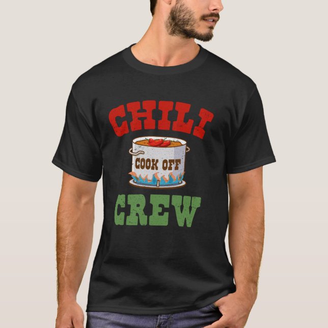 T-shirt Équipage de la compétition de chili cuisson épicée (Devant)