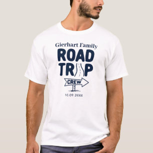 T-shirt Équipage de la route familiale correspondant aux v